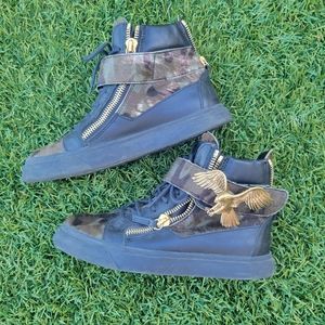 Giuseppe Zanotti camo eagle high top sneakers